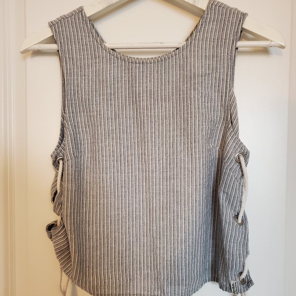 100% Cotton Sleeveless Top with Tie Up Sides